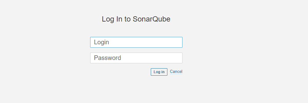 sonarqube登录页面